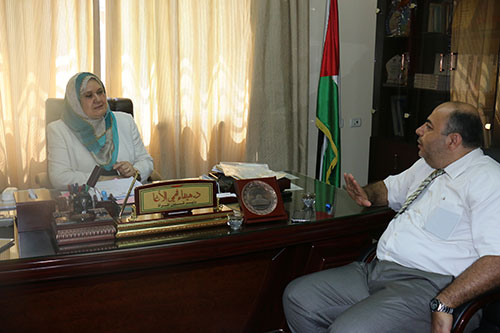 وفد من جامعة الإسراء يزور معالي وزيرة شئون المرأة د. هيفاء الأغا