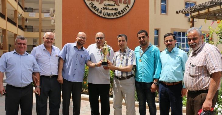 جامعة الإسراء تختتم بطولة كرة الطاولة "حق العودة" لموظفيها بنجاح مميز
