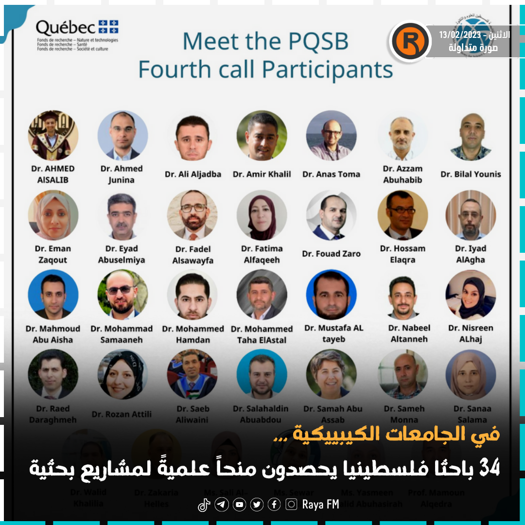 باحث من جامعة الإسراء يحصل على منحة علمية لمشاريع بحثية في الجامعات الكيبييكية في كندا
